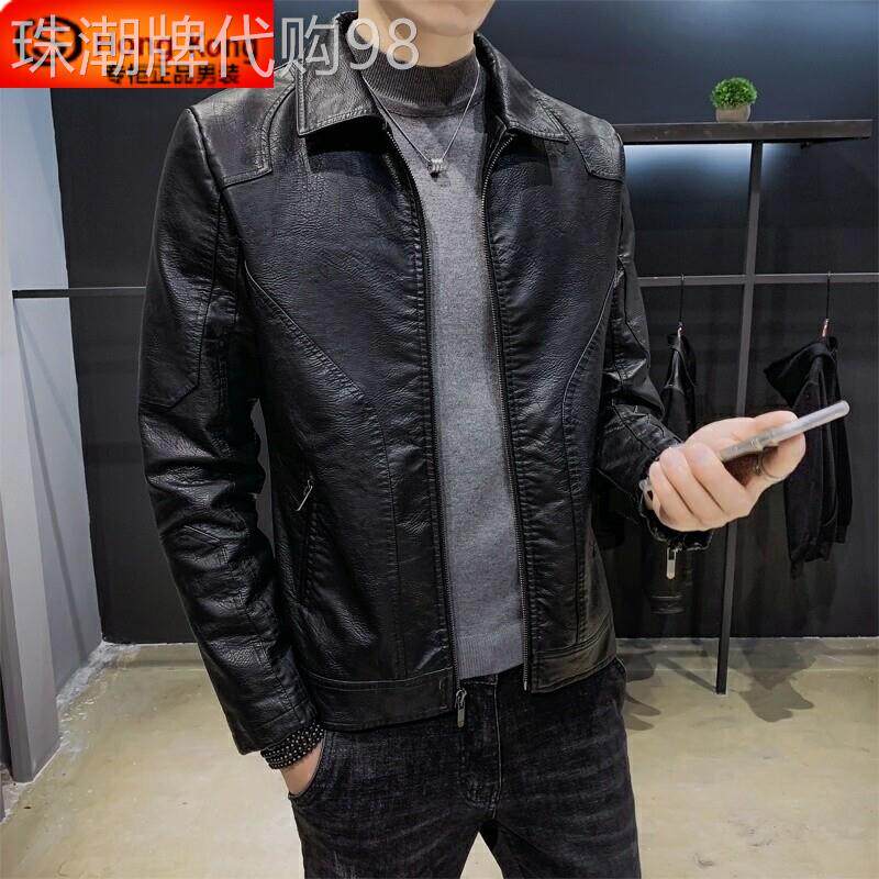 真皮皮衣男2026新款春秋冬季翻领皮夹克高端加绒加厚羊皮男士外套
