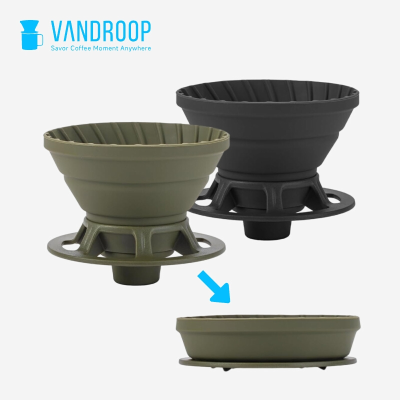 VANDROOP折叠咖啡滤杯便携硅胶滤杯手冲v60聪明杯户外露营过滤器