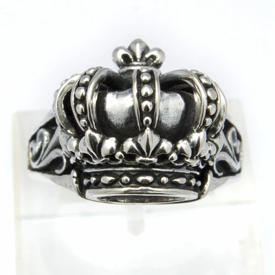 日本直邮 Musa Singing 男款潮流复古立体王冠戒面925纯银戒指