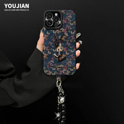 瞳眼羊皮复古蝴蝶适用opporeno14手机壳opporeno11创意reno9Pro新女款oppofindx8复古风findx7潮流a97防摔壳