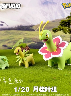 PCC菊草叶宝可梦手办月桂叶模型神奇宝贝口袋妖怪大竺葵摆件礼物