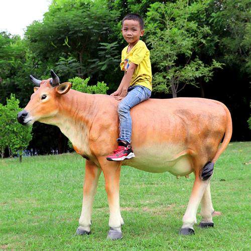 仿真黄牛玻璃钢雕塑户外景区农场牧场庭院餐馆装饰摆件动物小品,家居饰品,户外/庭院摆件,淘宝优惠券,粉丝福利购,淘宝优惠卷