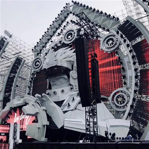 大型LED灯光秀商业美陈包装设计网红打卡点门头橱窗装饰厂家