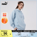 女运动休闲加绒加厚刺绣684401彪马puma官方奥莱 卫衣连帽套头帽衫