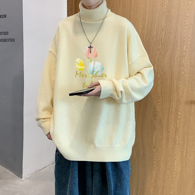 MG5540P65毛衣秋冬季加厚2023新款韩版宽松百搭长袖套头印花上,男装针织衫/毛衣,星座510A-6