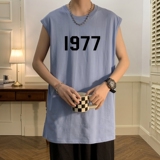 TW6408P25夏2023宽松无袖棉T男士T恤港风印花纯棉背心，男装T恤，星座510A-6