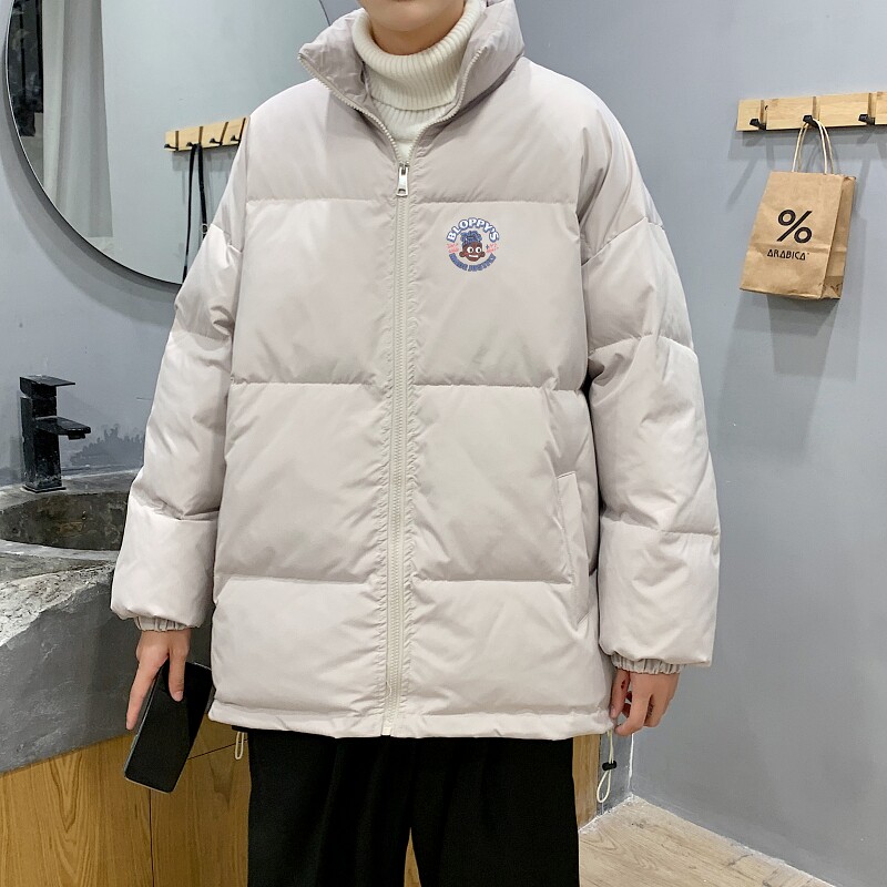 MY5561P85湖蓝色立领棉服男冬季oldschool学生面包服潮流加厚保暖,男装棉衣,星座510A-6