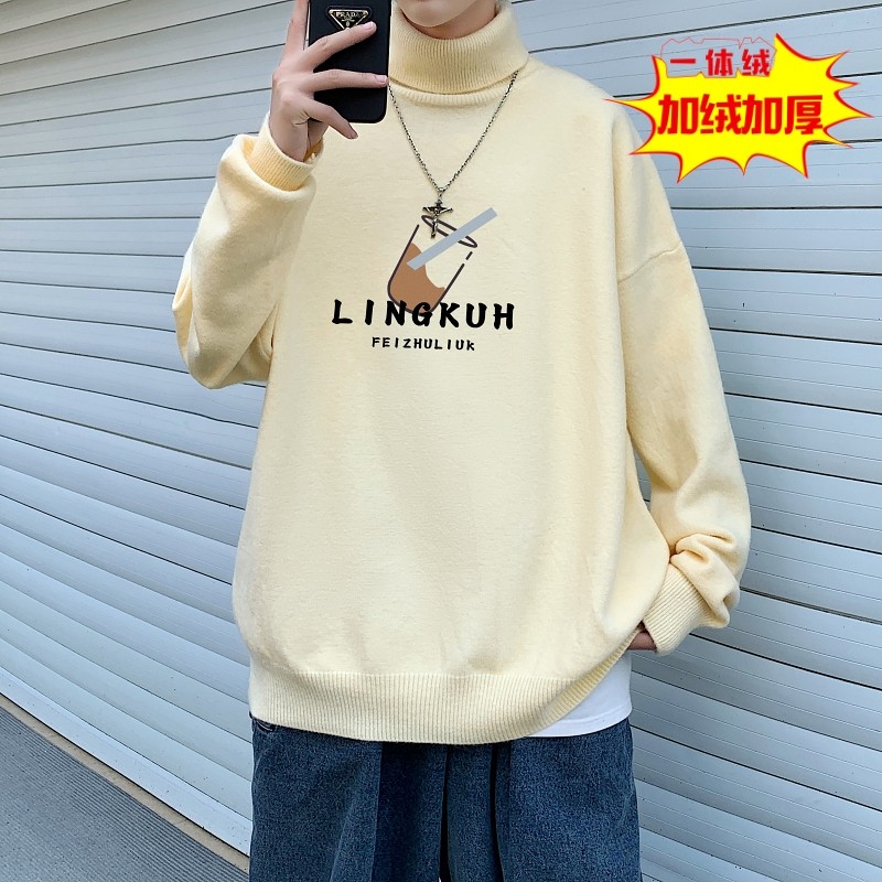 MGR6043P75高领毛衣男ins潮字母套头韩版针织衫秋冬加厚潮98,男装针织衫/毛衣,星座510A-6