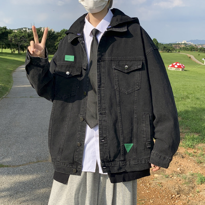 JK5411P75复古潮牌连帽工装牛仔外套男2023秋季高街痞帅潮流宽松,男装夹克,星座510A-6