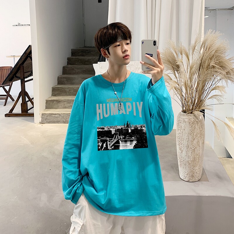 TC4007P30男士长袖T恤2023新款纯棉卫衣秋装上衣服男青少年打底丅,男装T恤,星座510A-6