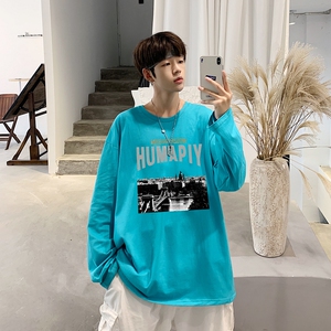 TC4007P30男士长袖T恤2023新款纯棉卫衣秋装上衣服男青少年打底丅图片