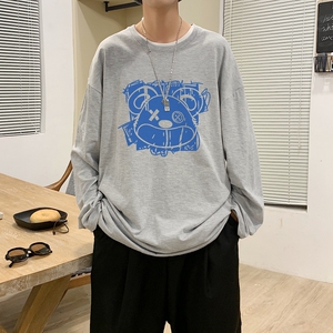 TC4010P30潮牌联名小熊圆领原创卫衣男女春秋情侣oversize学院风图片