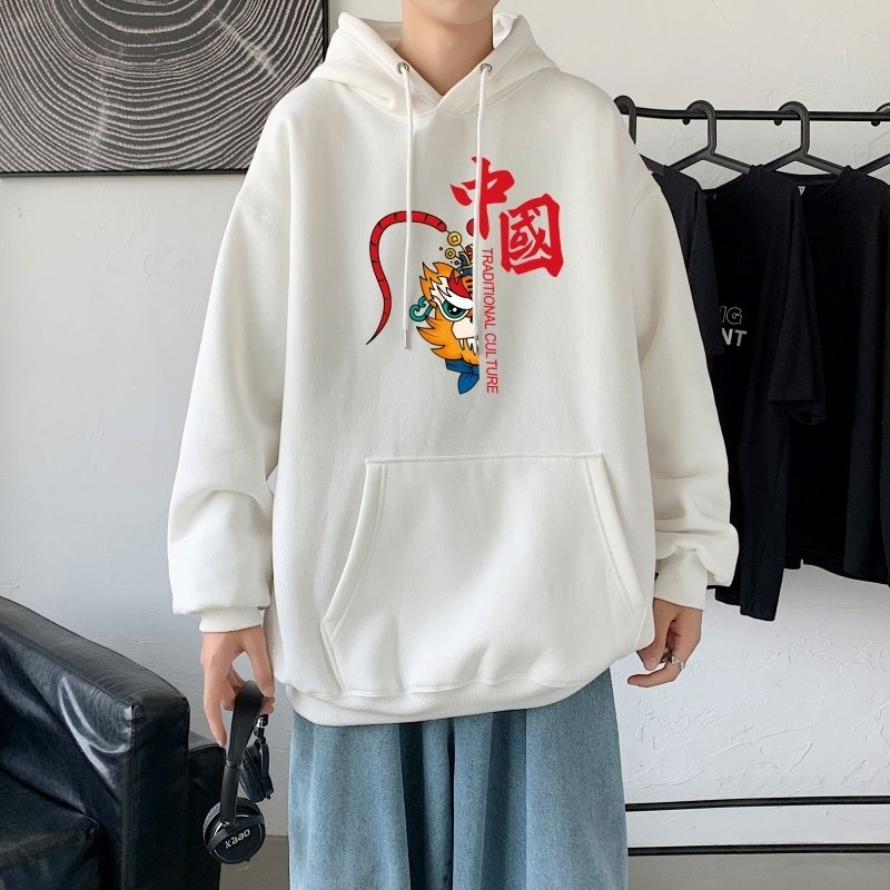 L3134P55港风本命年红色卫衣宽松连帽红色卫衣虎年红色喜庆卫衣,男装卫衣,星座510A-6