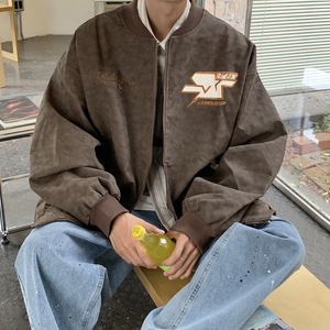 JK5396P85美式高街复古刺绣棒球服男生春秋季ins潮牌宽松嘻哈学生图片