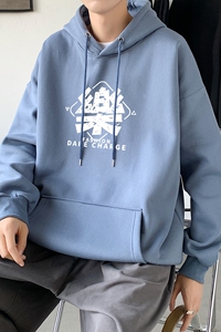 L2451P48宽松薄外套2021秋冬连帽卫衣新款男大码卫衣运动帽衫图片