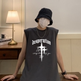 TW6637P25夏季男士t恤坎肩背心篮球宽松无袖纯棉潮牌个性潮流运动，男装背心/马甲，星座510A-6