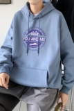 L2487P48秋装21中性纯色连帽卫衣套头宽松外套情侣装打底帽衫，男装卫衣，星座510A-6