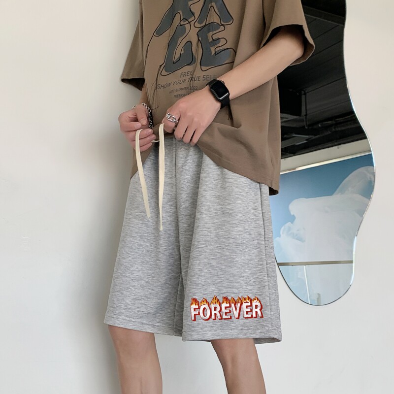 DD3677P28五分裤男夏短裤韩版潮流ins港风宽松短裤潮牌运动休闲图片