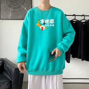 Y2386P38主推男圆领韩版运动外套ins港风青少年上衣21秋冬卫衣图片