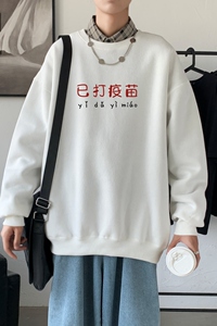 Y2302P38港风21秋季新款动漫圆领卫衣男潮流宽松青少年休闲外套图片