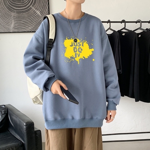 Y2456P38主推男圆领韩版运动外套ins港风青少年上衣21秋冬卫衣图片