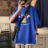 T3352P25春夏新款2022男宽松T恤短袖仓库正常配送港风落肩纯棉男T，男装T恤，星座510A-6