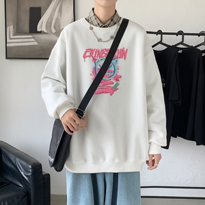 Y2448P38秋季男士bf宽松卫衣港风卫衣新款圆领韩版潮流衣服图片