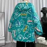 JK5213P80港风宽松夹克流行长袖外套流行男装休闲印花连帽夹克，男装夹克，星座510A-6