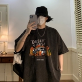 TF6379P38夏水洗蜡染T恤做旧落肩款宽松棉T男士复古美欧T恤，男装T恤，星座510A-6