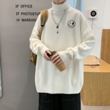 MG2989P65港风新款男生宽松长袖毛衣高领休闲线衣潮流休闲针织衫，男装针织衫/毛衣，星座510A-6