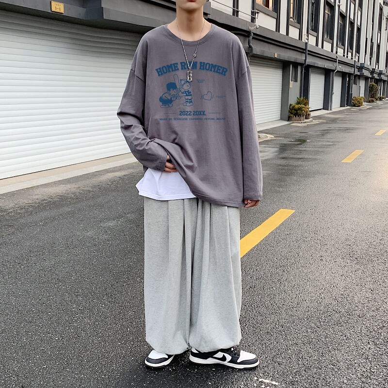 TC4012P30港风日系复古短袖t恤男2023新款宽松ins潮原宿风chic,男装T恤,星座510A-6