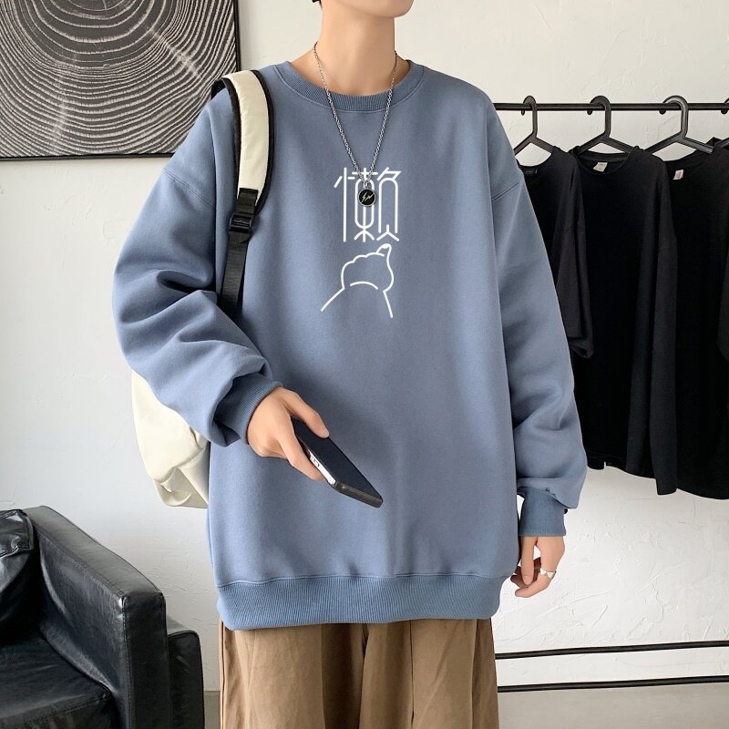 Y2406P38图案爆上衣圆领卫衣2022品质好新款港风春季圆领卫衣,男装卫衣,星座510A-6