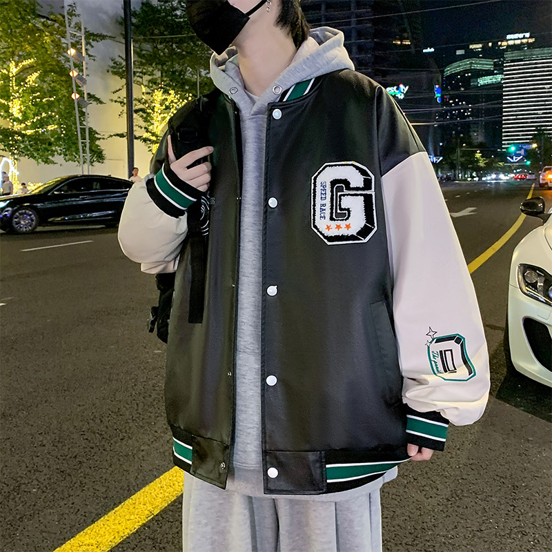 JK5219P105港风宽松夹克流行长袖外套流行男装休闲印花连帽夹克,男装夹克,星座510A-6