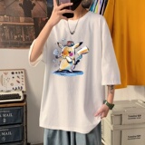 T3352P25港风落肩纯棉男T短袖仓库正常配送春夏新款2022男宽松T恤，男装T恤，星座510A-6
