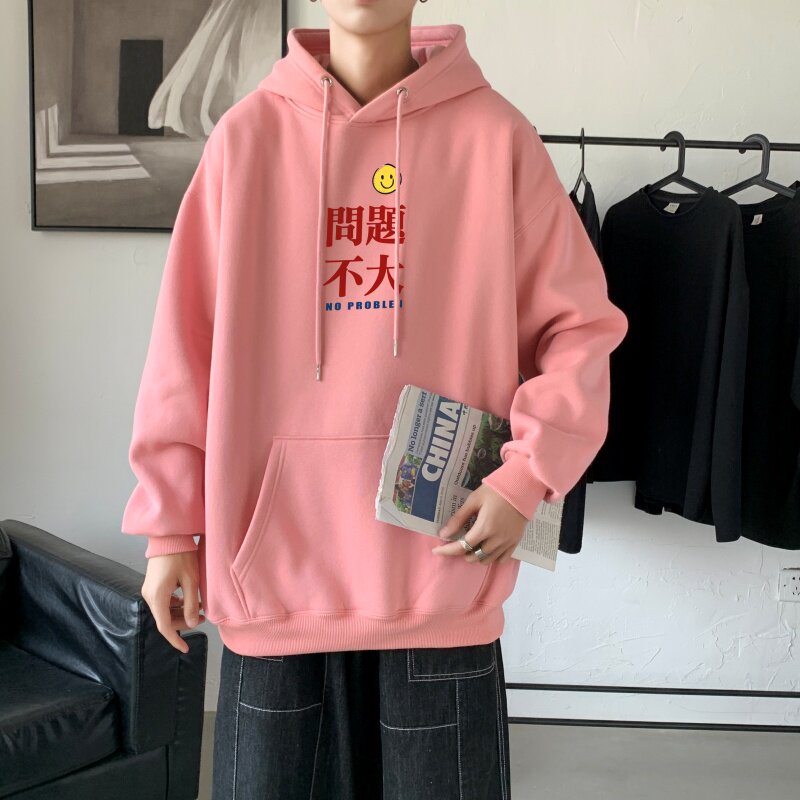 L2300P48秋卫衣2021秋新款港风ins连帽套头印花卫衣外套学生男女图片