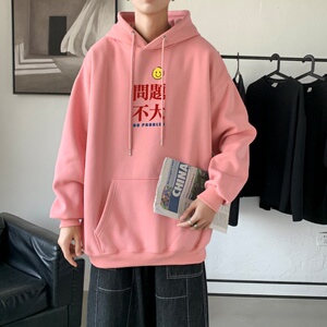L2300P48秋卫衣2021秋新款港风ins连帽套头印花卫衣外套学生男女图片