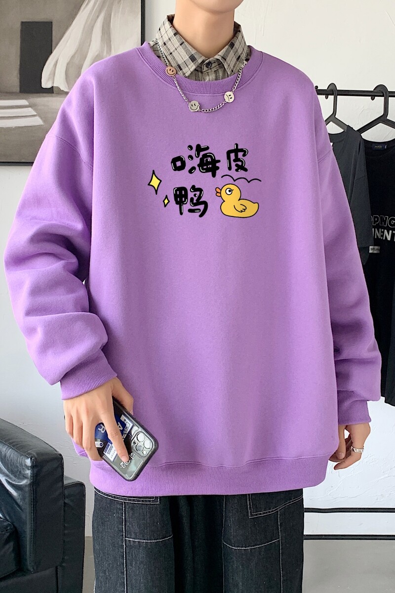 Y2490P38主推2021秋季ins潮男士潮趣印花卫衣时尚圆领宽松上衣,男装卫衣,星座510A-6