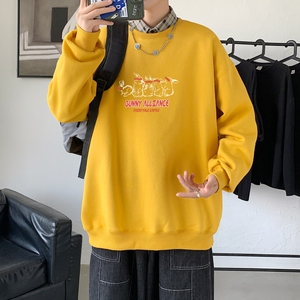 Y2542P38春秋季新款圆领卫衣男宽松套头衫港风休闲外套ins潮图片