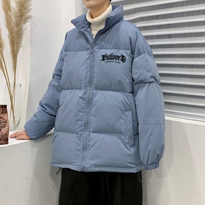MY5564P85韩版慵懒风立领轻薄保暖面包服chic个性设计感印花字图片