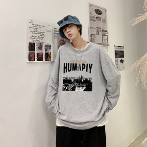 TC4007P30男士长袖T恤2023新款纯棉卫衣秋装上衣服男青少年打底丅图片