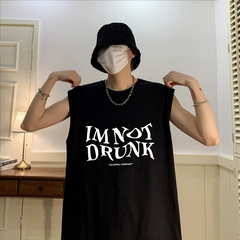 TW6633P25夏季男士t恤坎肩背心篮球宽松无袖纯棉潮牌个性潮流运动图片