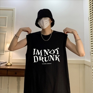 TW6633P25夏季男士t恤坎肩背心篮球宽松无袖纯棉潮牌个性潮流运动图片