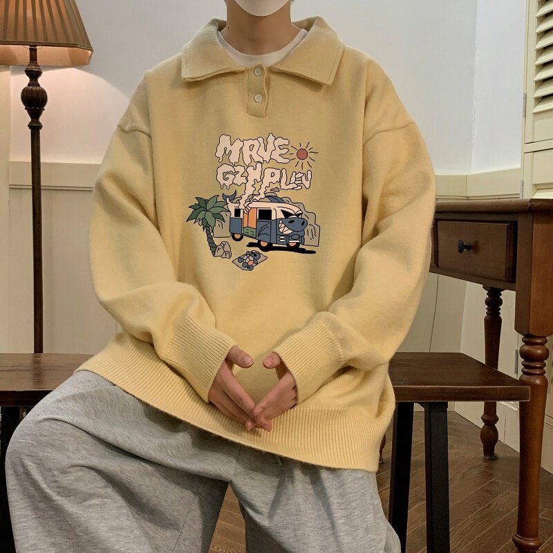 MF7340P55抗起球加厚那女翻领毛衣宽松加厚线衫针织衫,男装针织衫/毛衣,星座510A-6
