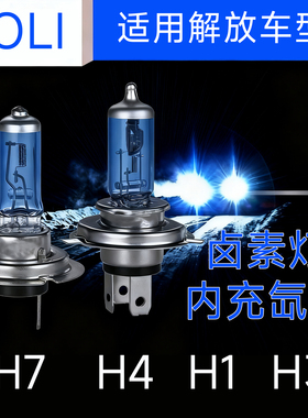 适用解放J6PJ6MJ6LJH6悍V天V虎V龙威德龙X3000近光远光卤素雾灯泡