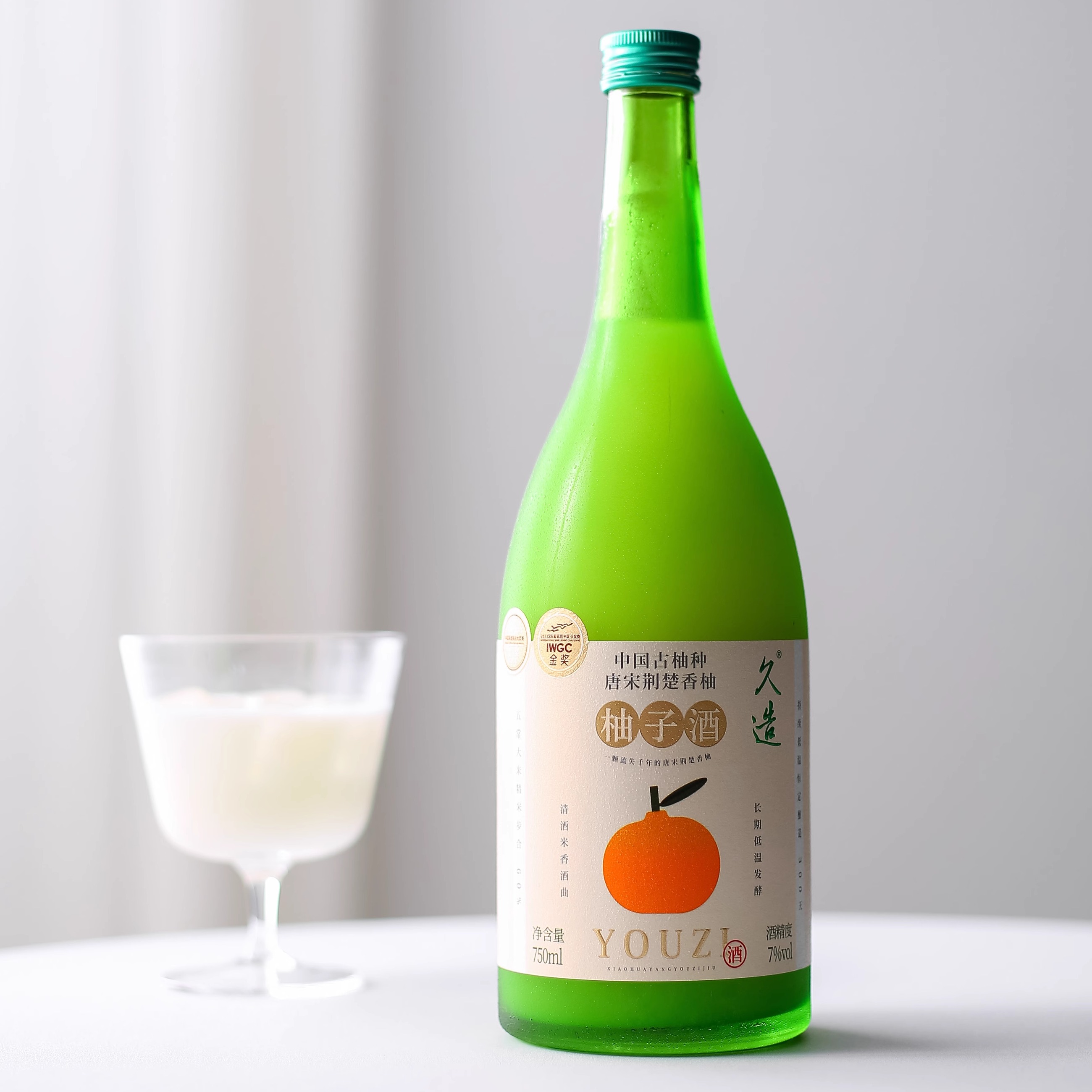 小花样柚子酒米酒微醺果酒低度酒