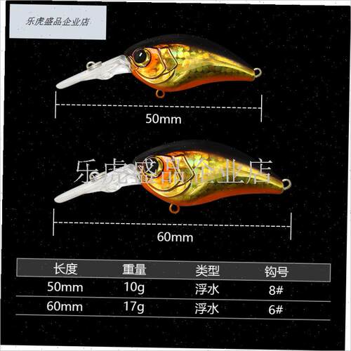 深浅远投长舌板大胖子路亚饵H石斑鲈鱼假饵米诺10/17克.