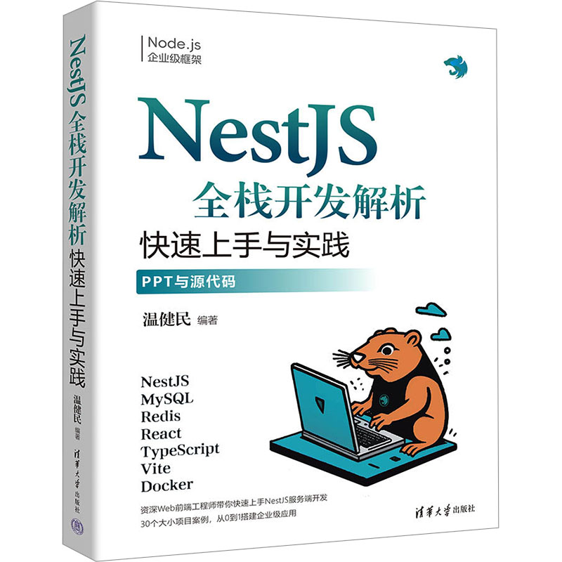 NestJS全栈开发解析 速上与实践温健民 编9787302671008书籍\/杂志\/报纸/计算机/网络/计算机软件工程（新）