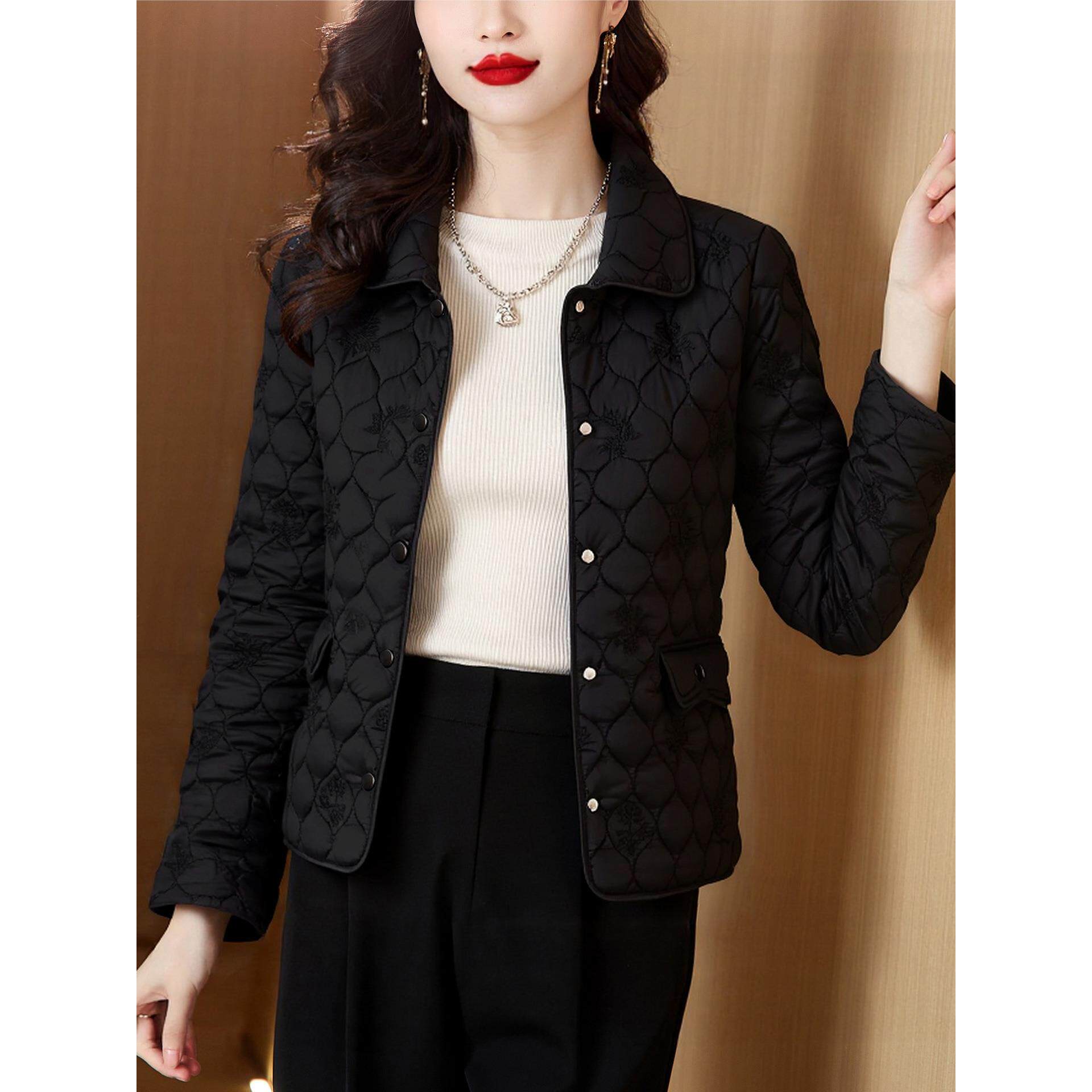 JOYIASS中年妈妈轻薄服短外套女士秋冬夹加厚保暖小袄洋气衣