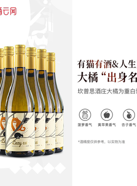 酒云网 西班牙原瓶进口Lazy Cat坎普思酒庄大橘为重干白葡萄酒