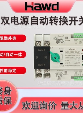 毫秒级光伏款双电源自动手动一体转换开关2p4p125a100a切换不断电